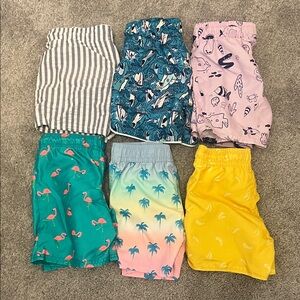 Lot of 6 Cat & Jack 5T swim trunks